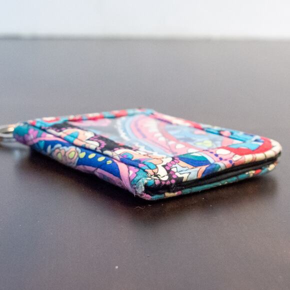 VERA BRADLEY Quilted Haymaker Paisley Campus Double ID Pocket Size Bifold Wallet - Picture 6 of 7